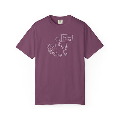 Three Times, I Counted - Rooster Doodle Premium T-shirt