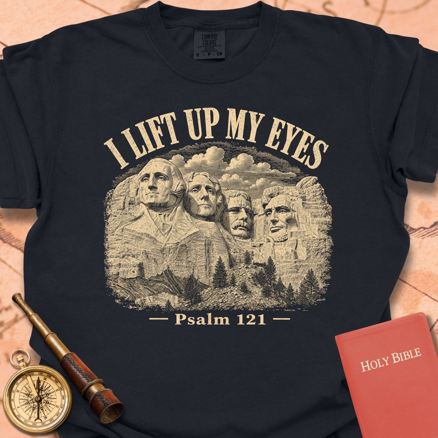 I Lift Up My Eyes Mount Rushmore Premium T-shirt
