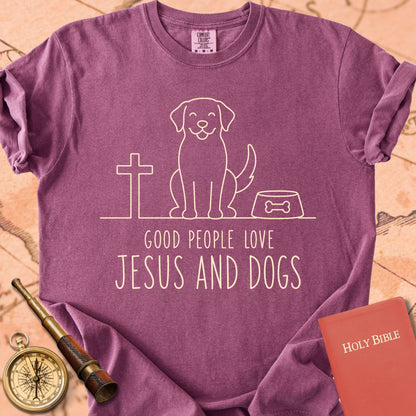Good People Love Jesus and Dogs Premium T-shirt