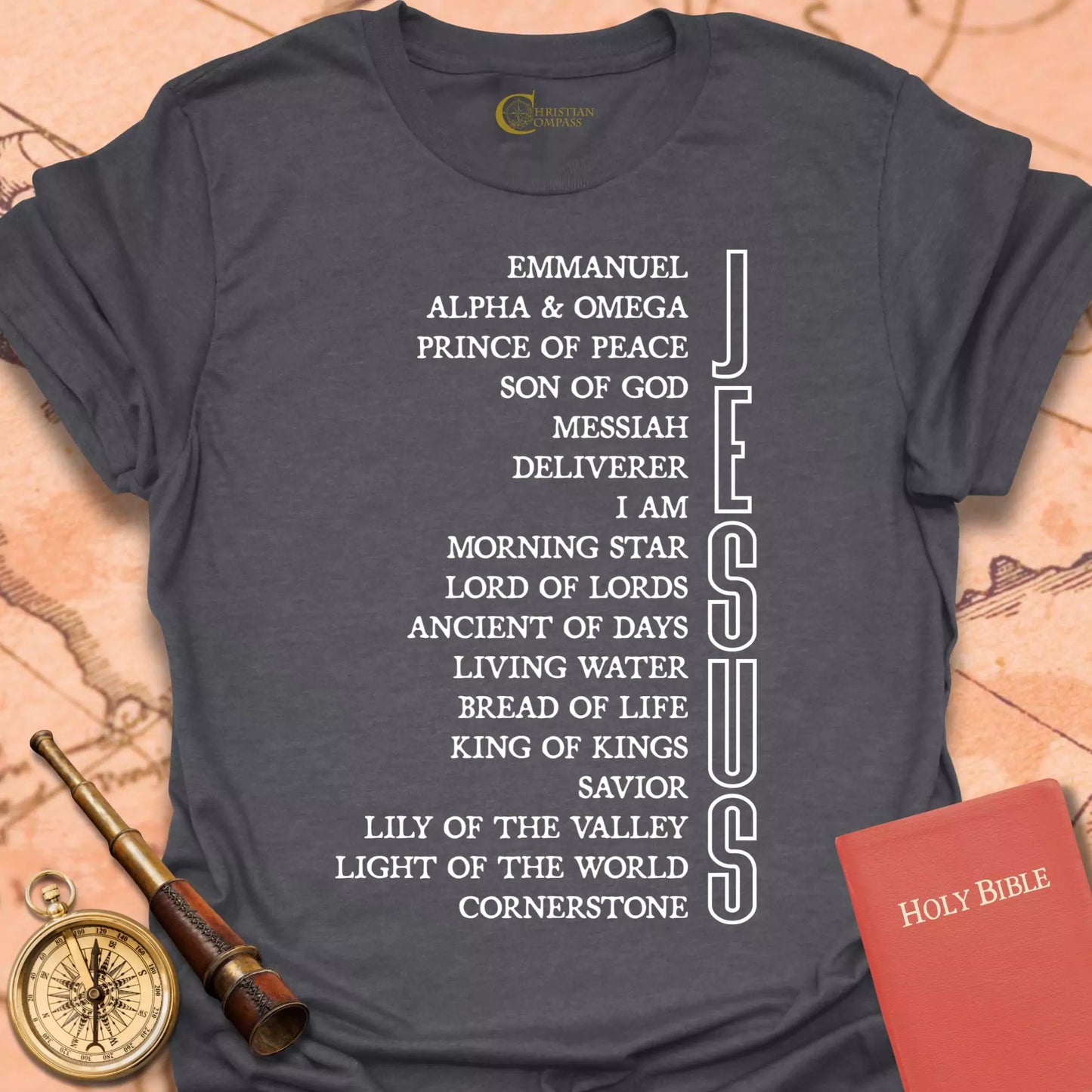 Names of Jesus Vertical T-Shirt