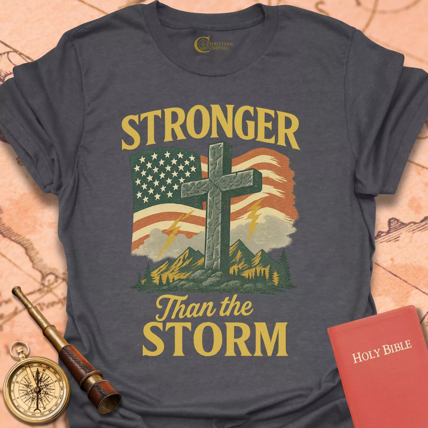 Stronger Than the Storm Flag T-Shirt