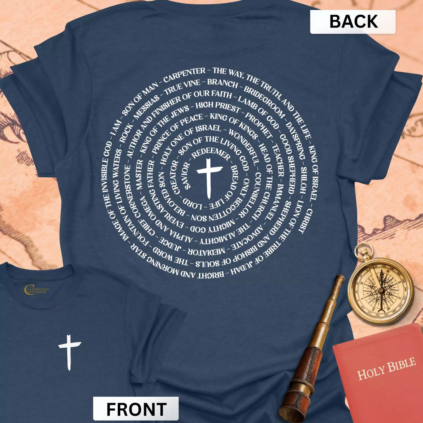Names of Jesus (front & back) T-Shirt