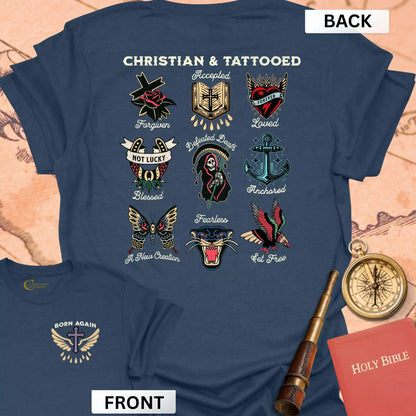 Christian & Tattooed (front & back) T-Shirt