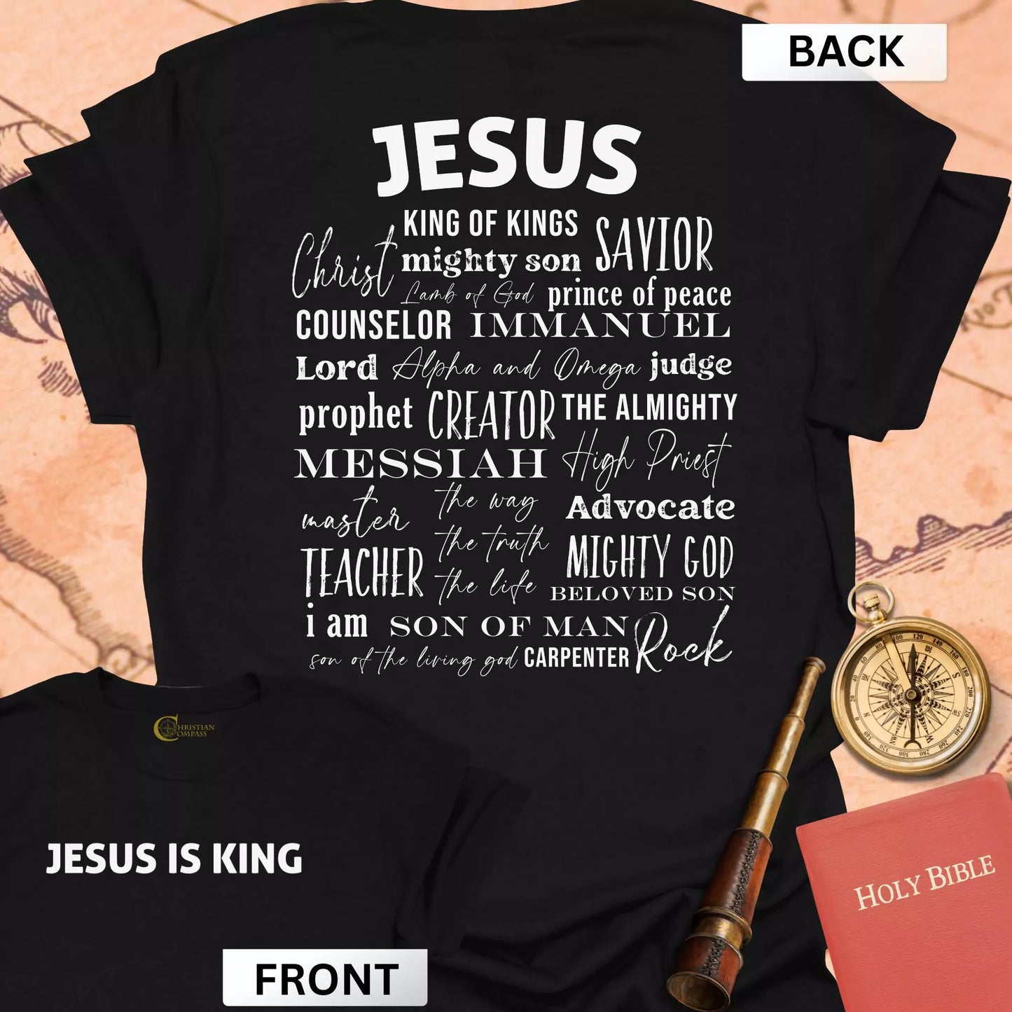 Jesus is King (front & back) T-Shirt