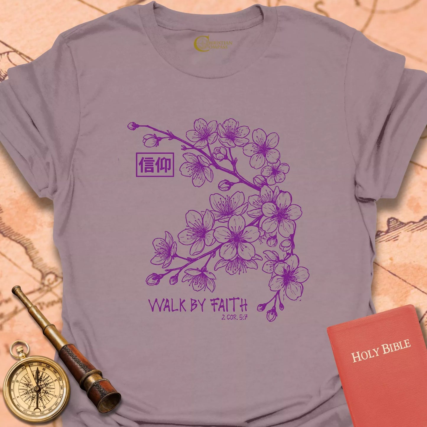 Walk by Faith 2 Cor. 5:7 T-Shirt