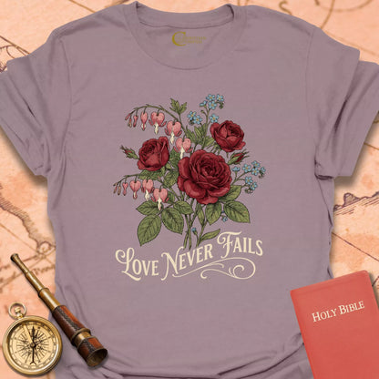 Love Never Fails Floral T-Shirt