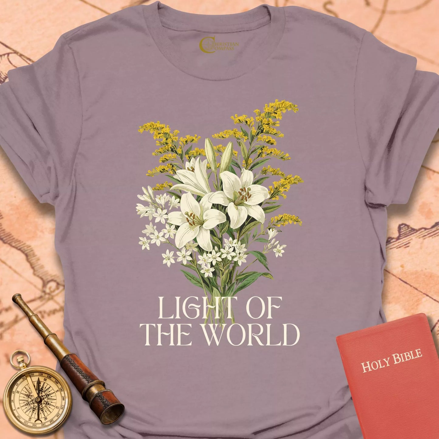 Light of the World Floral T-Shirt