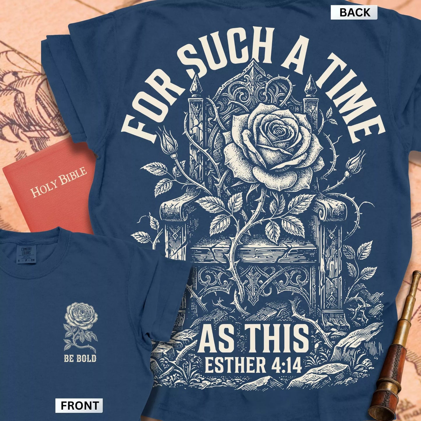 Esther 4:14 Rose Throne T-shirt