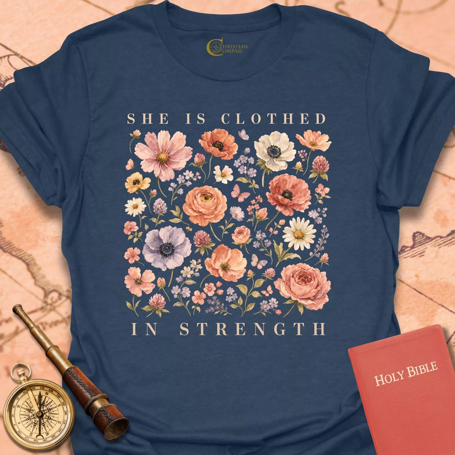 She is Clothed in Strength T-Shirt