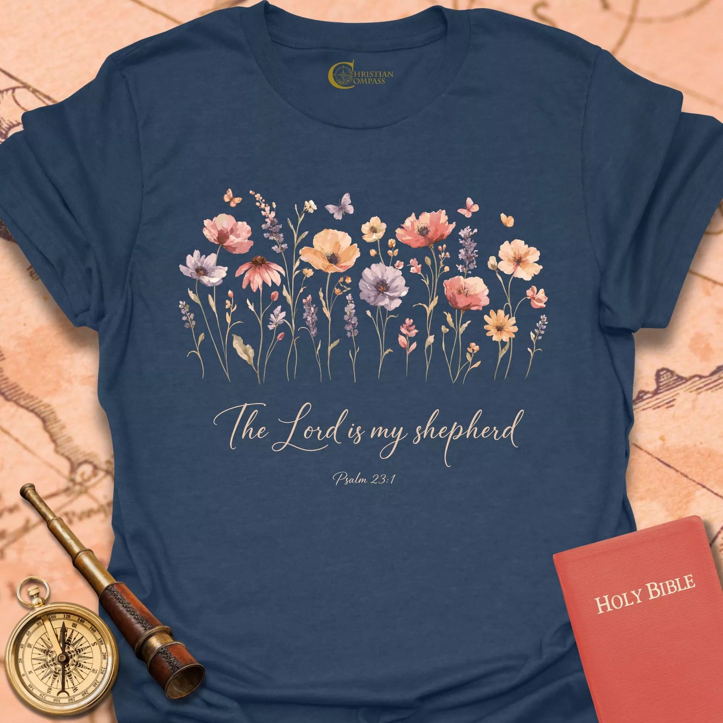 Lord is My Shepherd Wildflowers T-Shirt