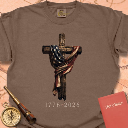 Old Rugged Cross American Flag Premium T-shirt