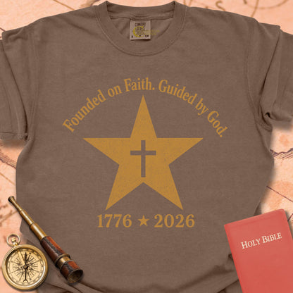 Founded on Faith Guided by God Premium T-shirt