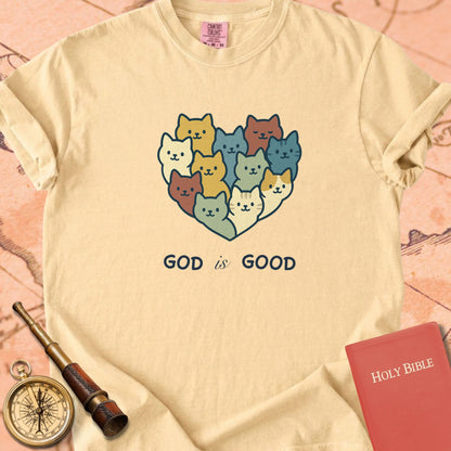 God is Good Heart of Cats Premium T-shirt