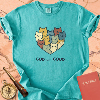 God is Good Heart of Cats Premium T-shirt