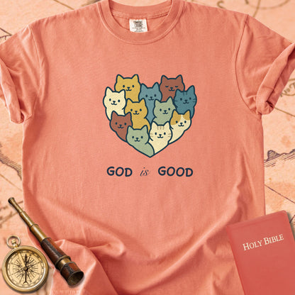God is Good Heart of Cats Premium T-shirt