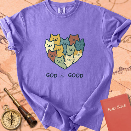 God is Good Heart of Cats Premium T-shirt