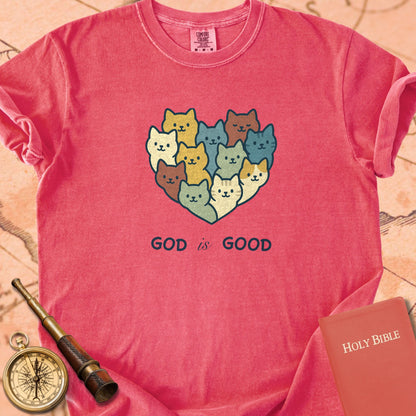 God is Good Heart of Cats Premium T-shirt
