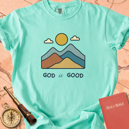 God is Good Mountains Premium T-shirt