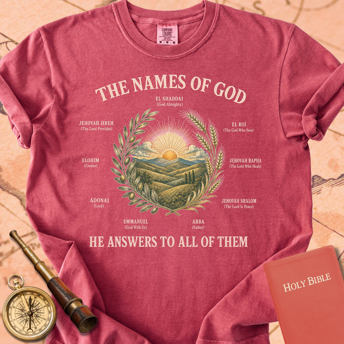 The Names of God — "He Answers to All of Them" | Hebrew Names of God Premium T-shirt