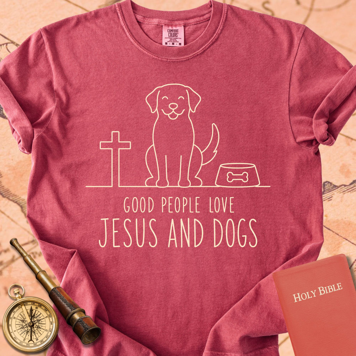 Good People Love Jesus and Dogs Premium T-shirt