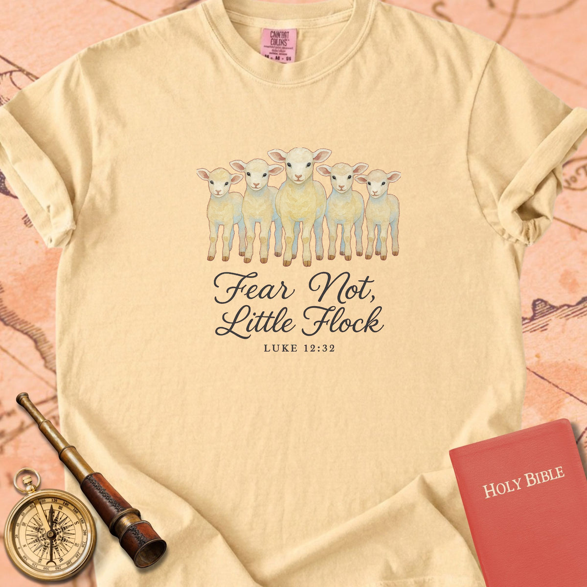 Fear Not, Little Flock — Lambs Premium T-shirt — Butter Comfort Colors