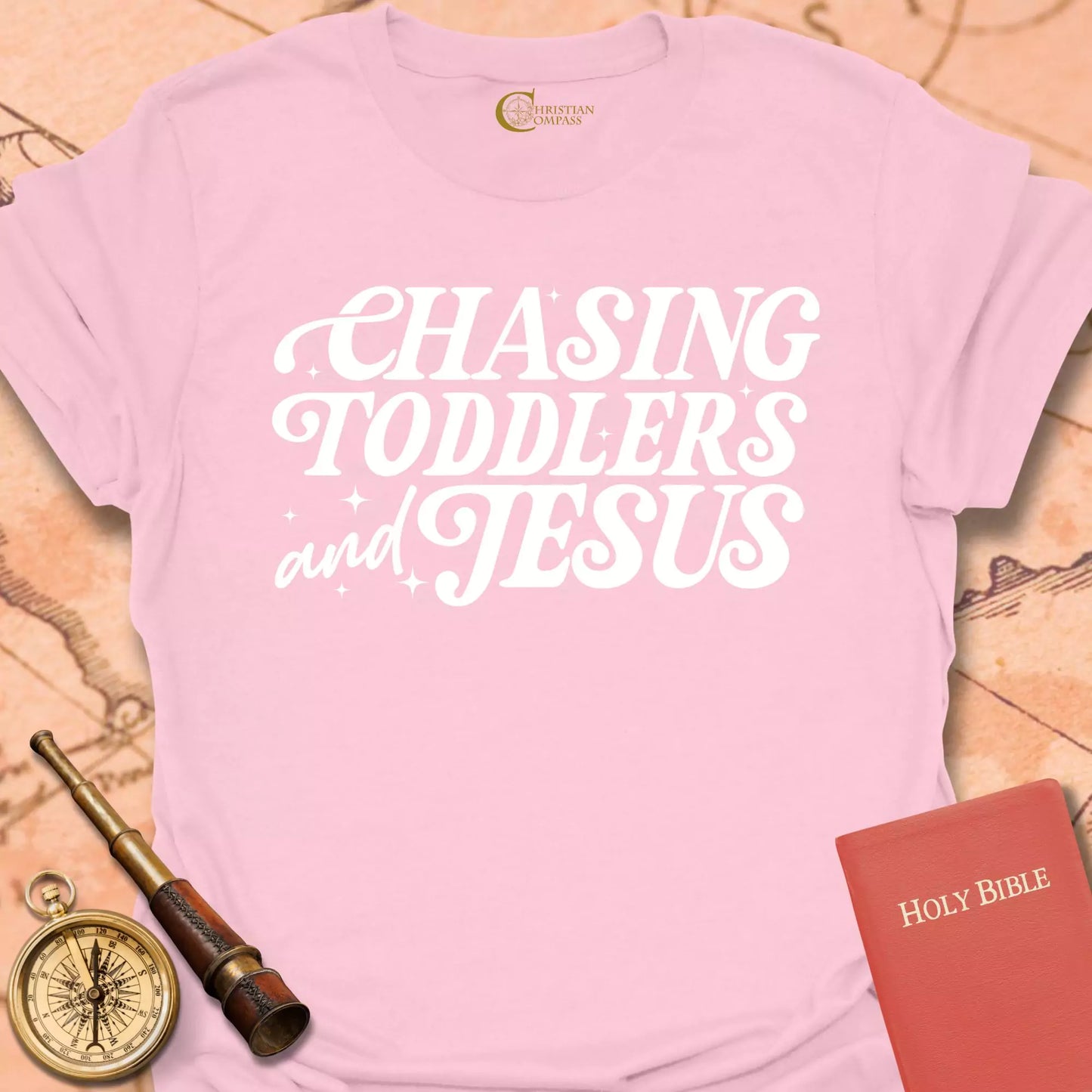 Chasing Toddlers and Jesus T-Shirt