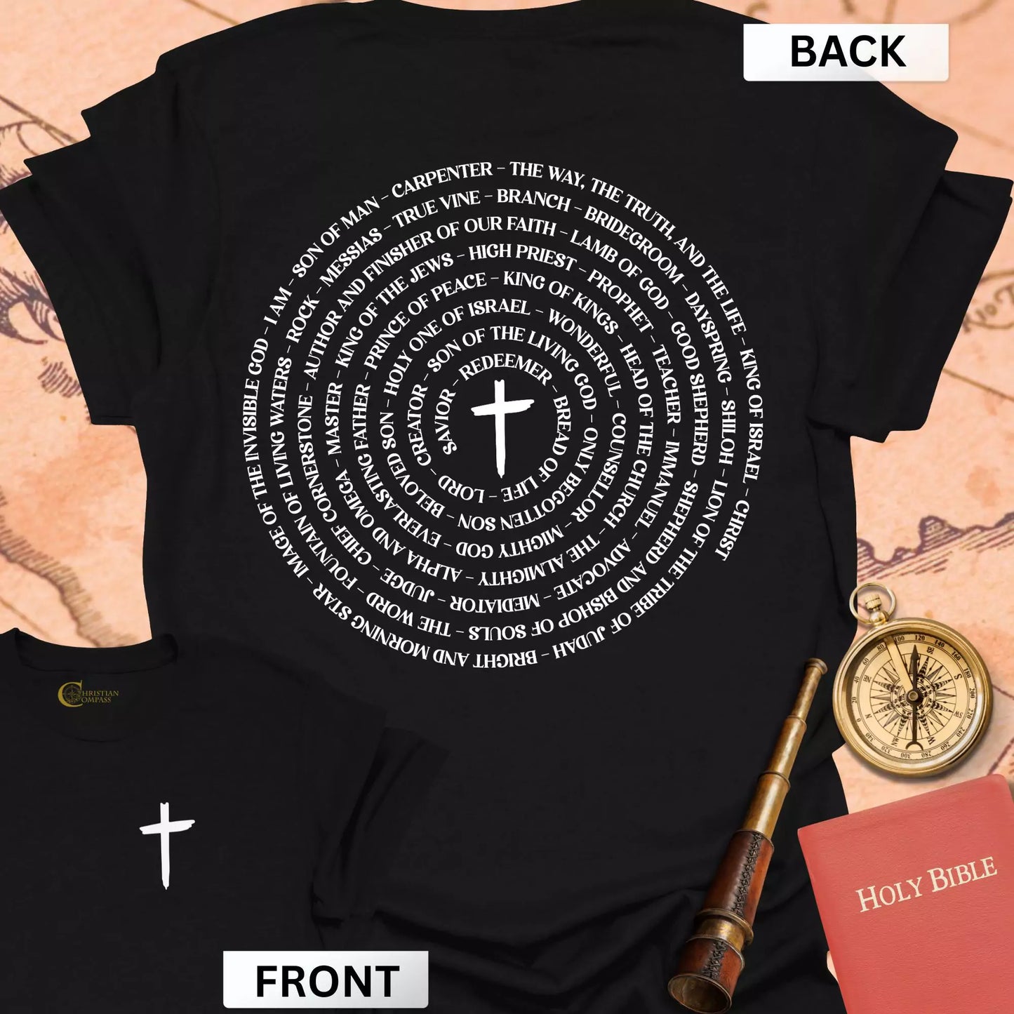 Names of Jesus (front & back) T-Shirt
