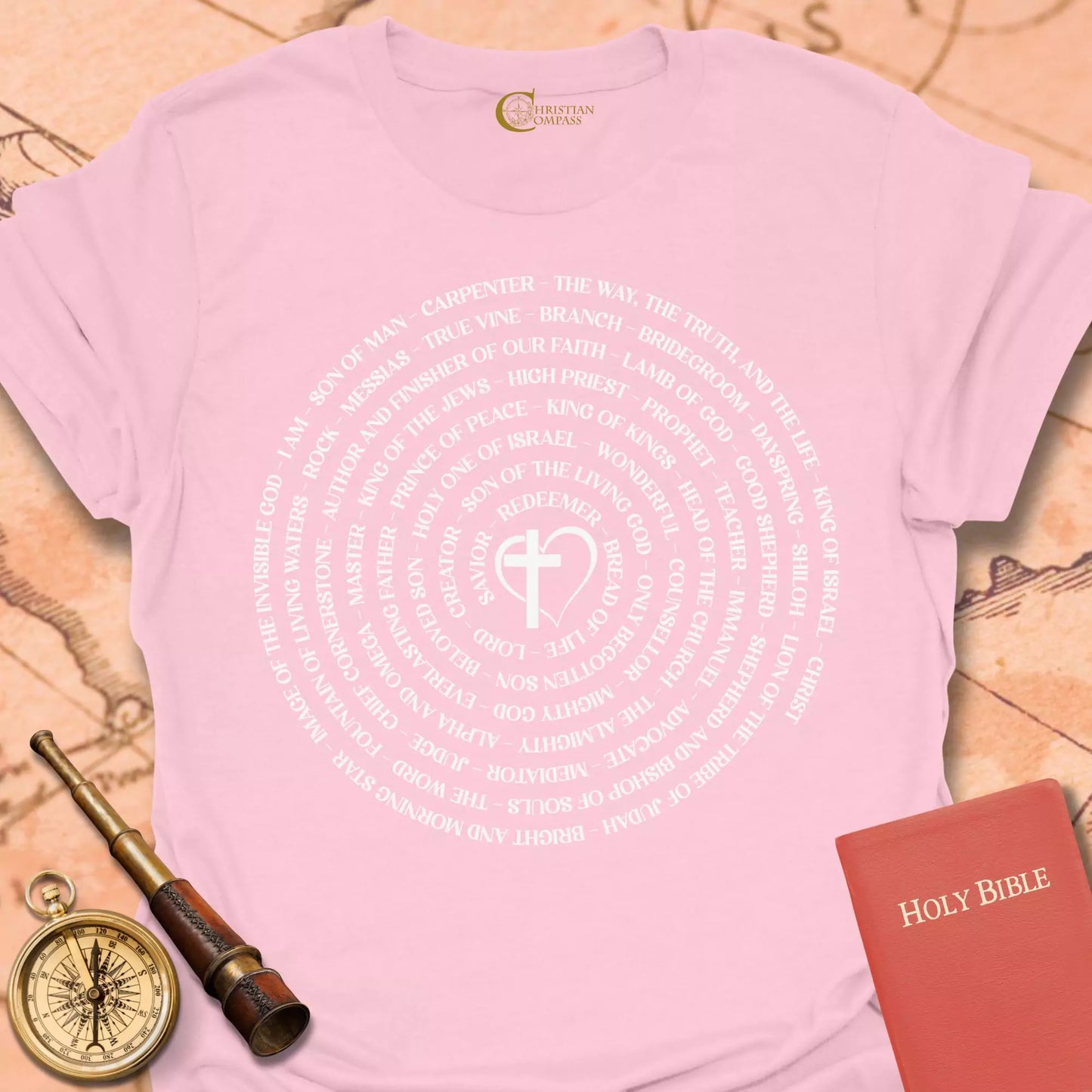 Names of Jesus Heart T-Shirt