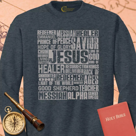 Names of Jesus Collage Sweatshirt