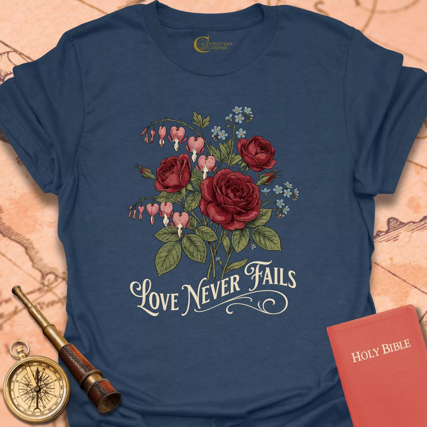 Love Never Fails Floral T-Shirt