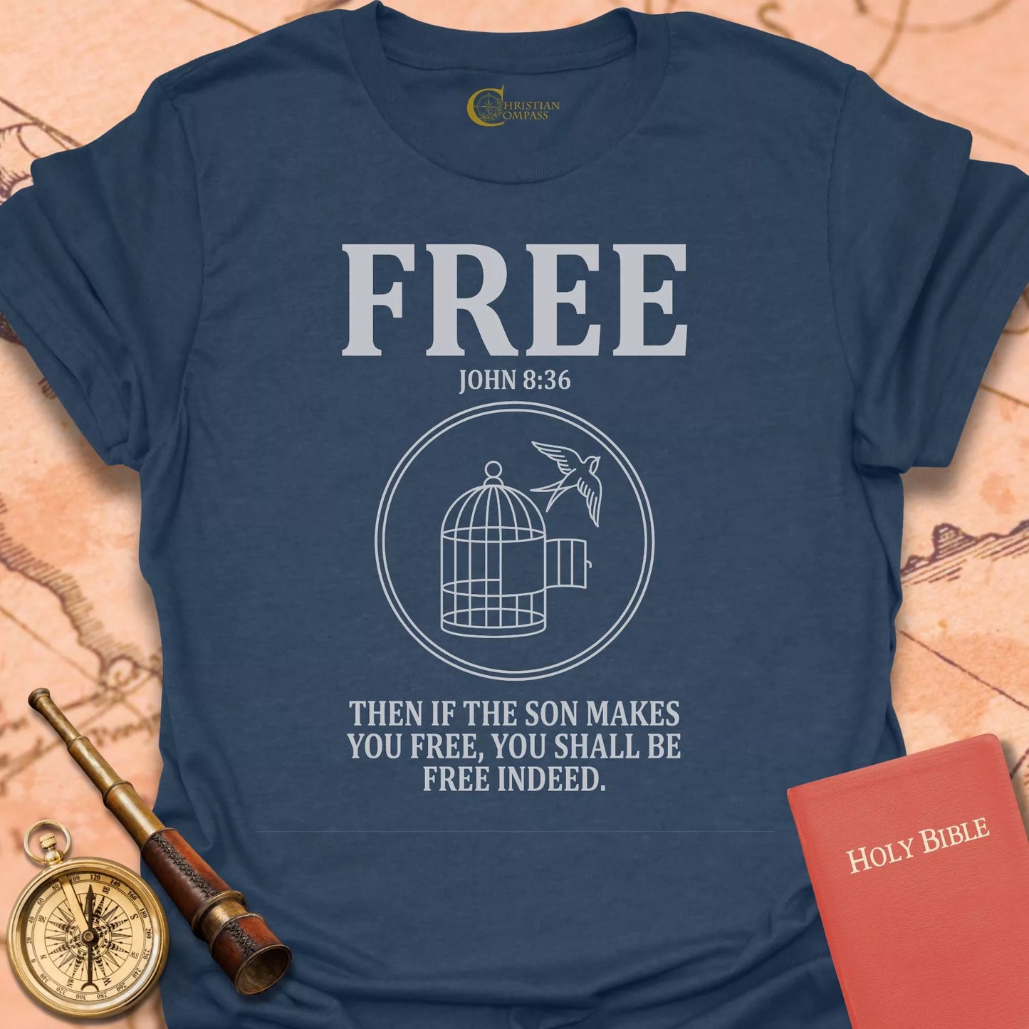 Free, John 8:36 T-Shirt