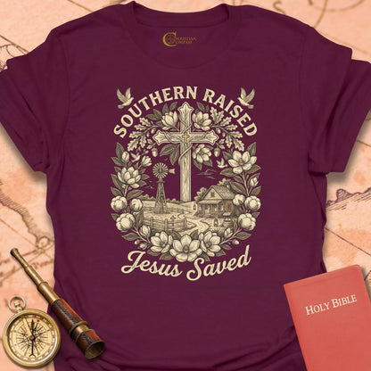 Southern Raised Jesus Saved T-Shirt