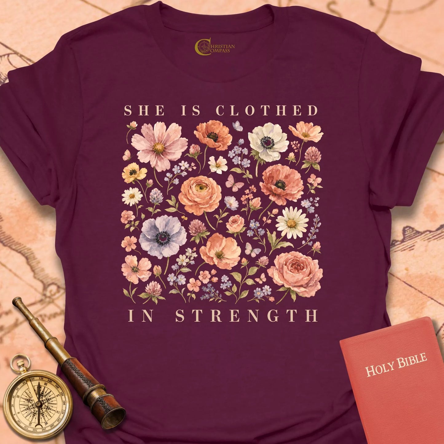 She is Clothed in Strength T-Shirt