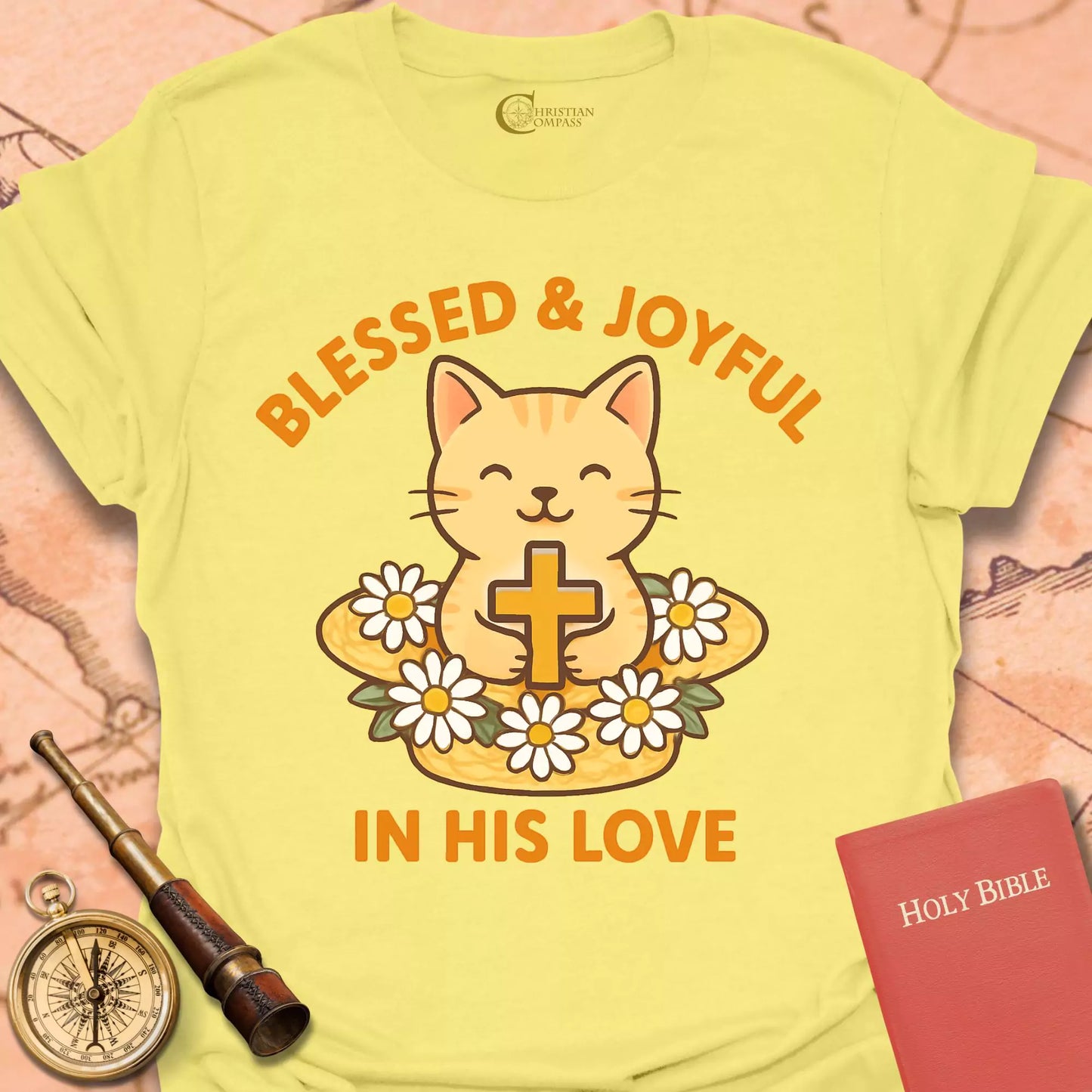 Blessed & Joyful Cat T-Shirt
