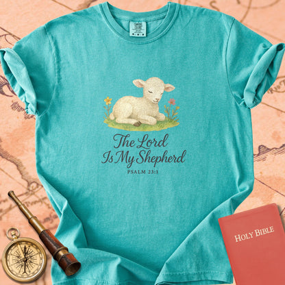 The Lord Is My Shepherd — Lamb Premium T-shirt — Seafoam Comfort Colors