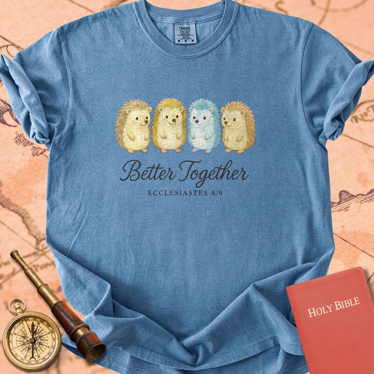 Better Together — Hedgehogs Premium T-shirt — Blue Jean Comfort Colors