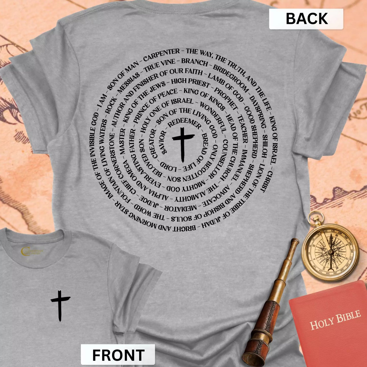 Names of Jesus (front & back) T-Shirt