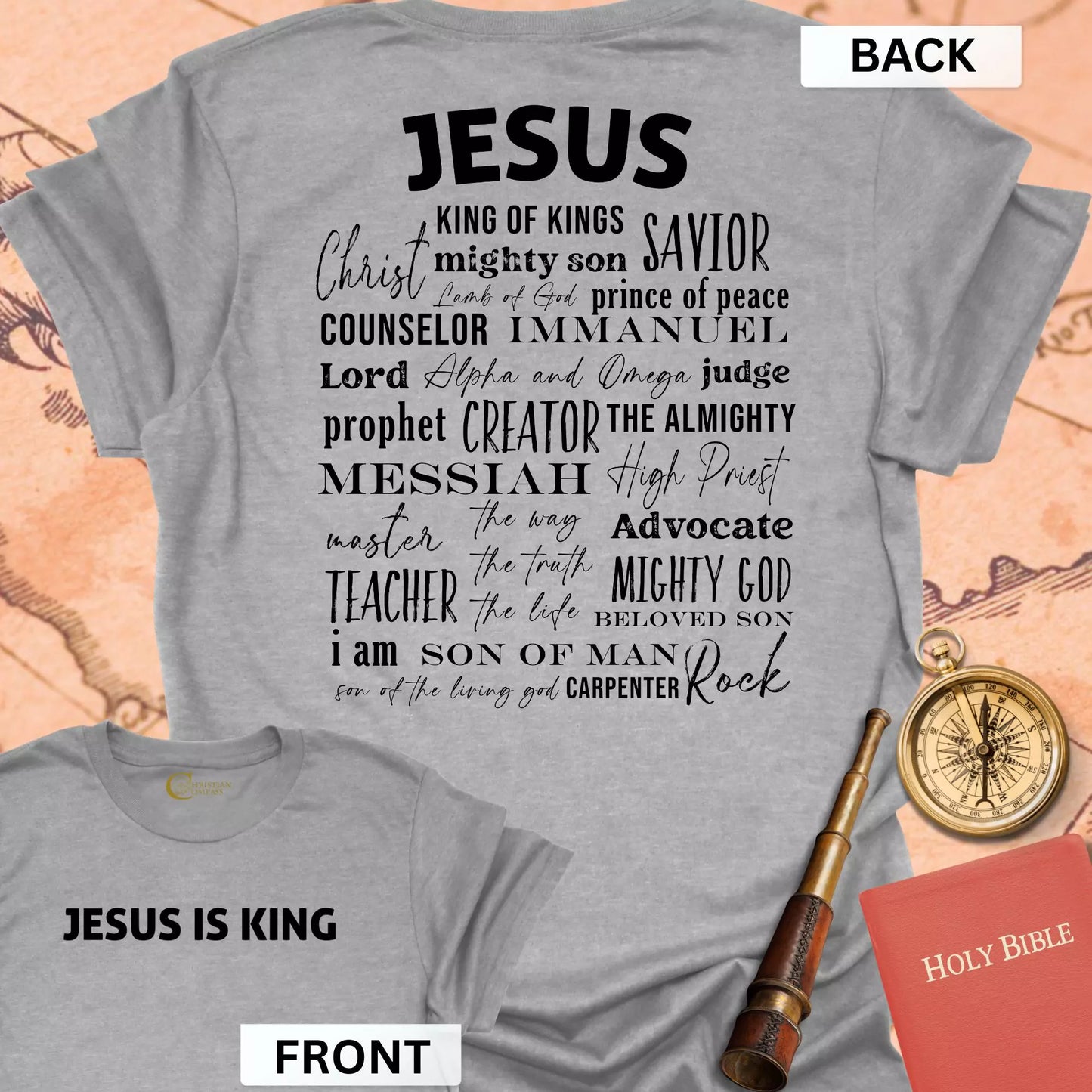 Jesus is King (front & back) T-Shirt