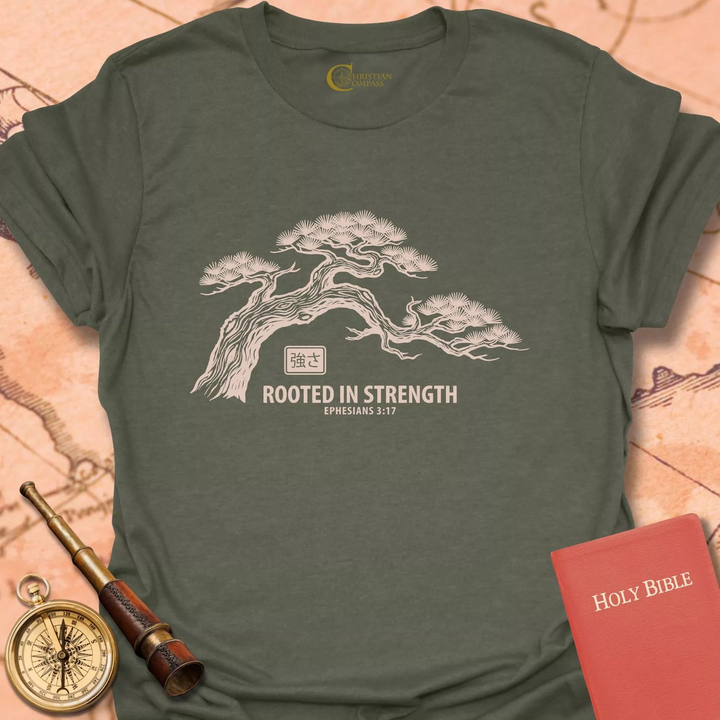 Rooted in Strength Ephesians 3:17 T-Shirt