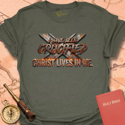 Crucified - Christ Lives in Me – Galatians 2:20 T-Shirt