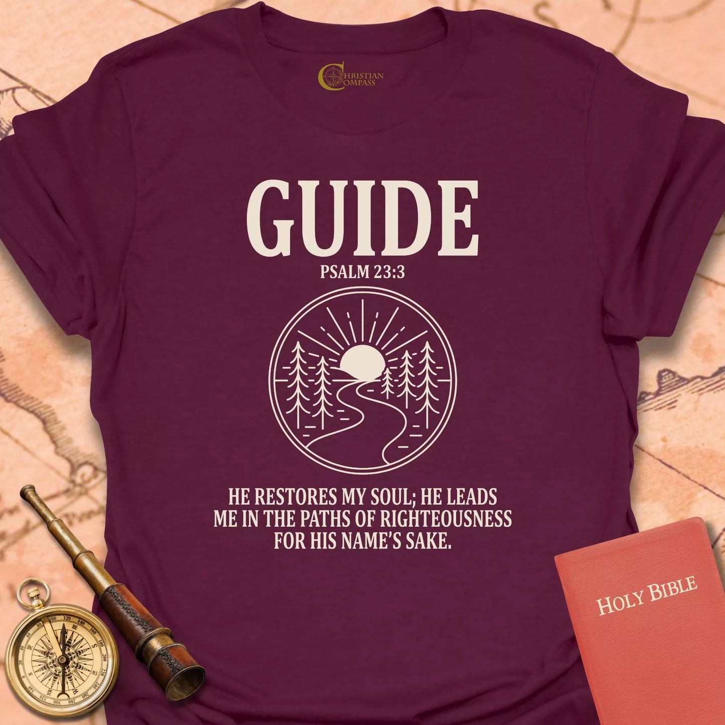 Guide, Psalm 23:3 T-Shirt