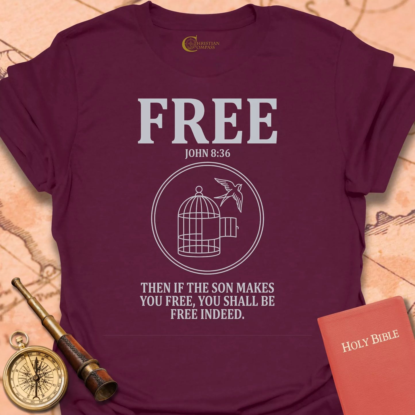Free, John 8:36 T-Shirt