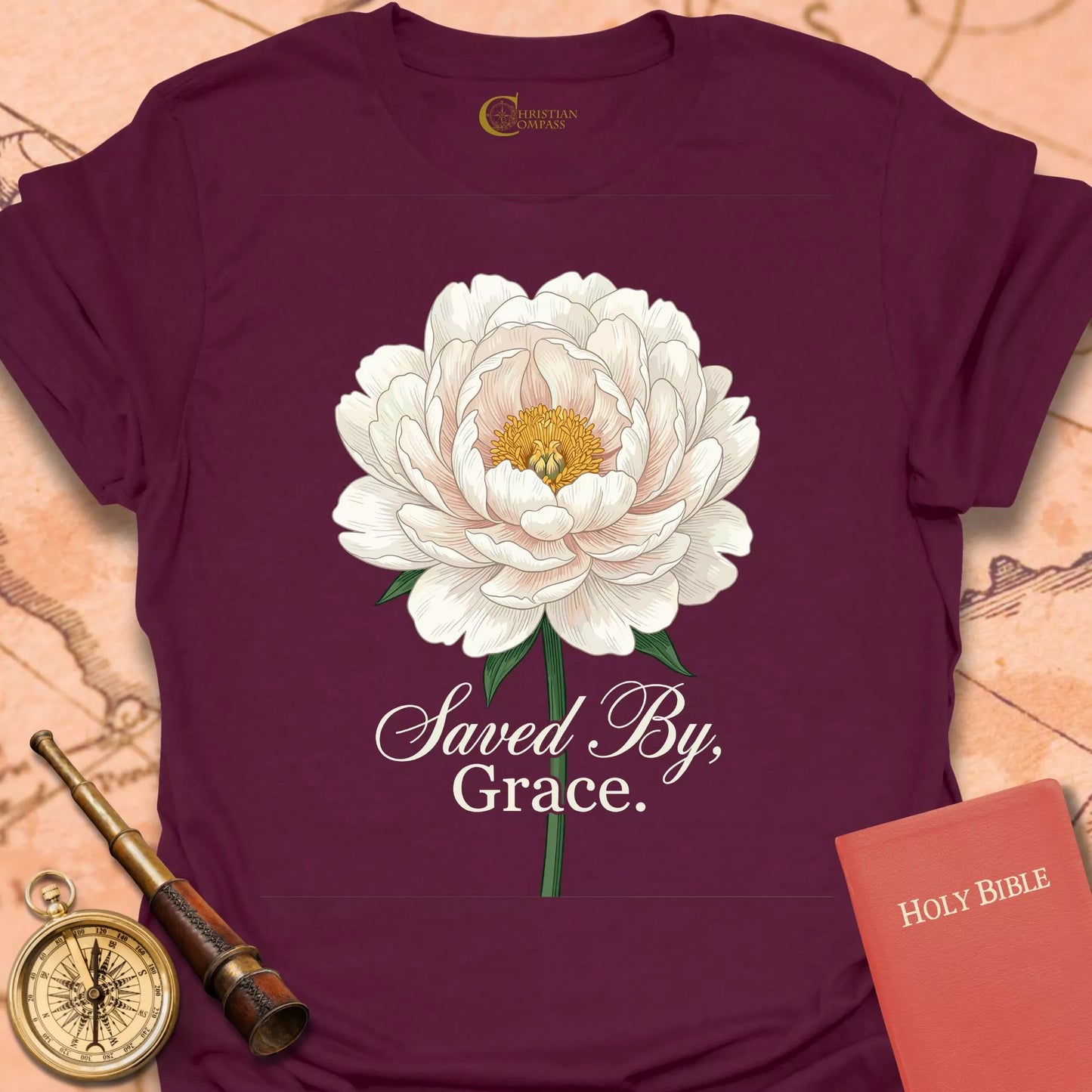 Saved by Grace Floral T-Shirt