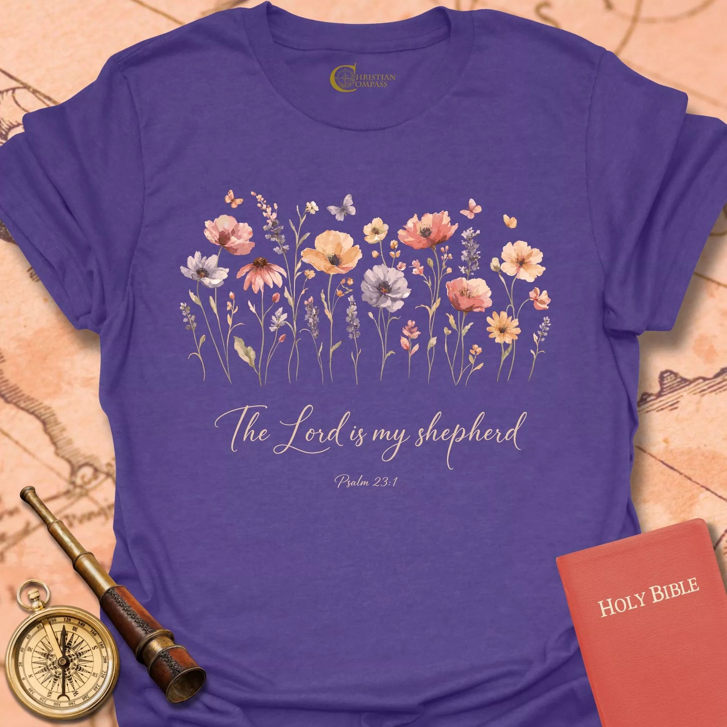 Lord is My Shepherd Wildflowers T-Shirt