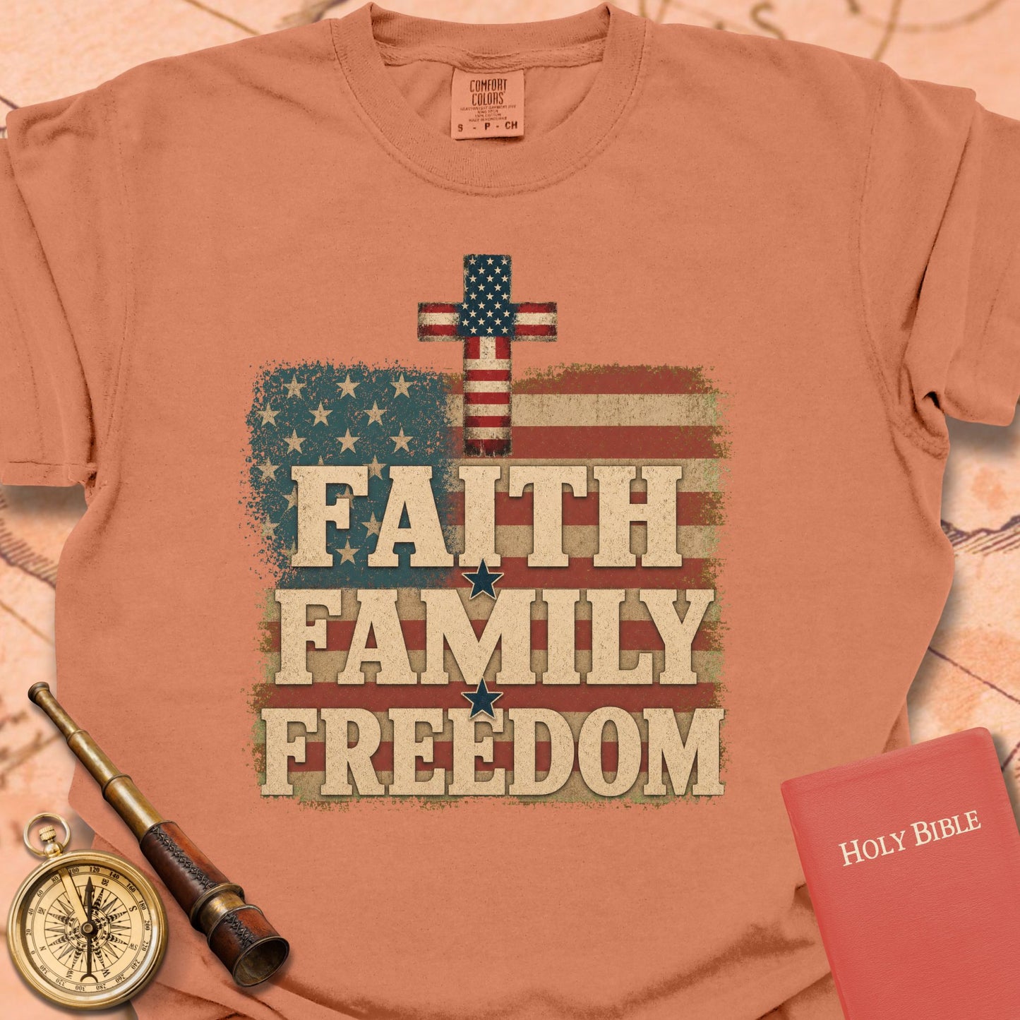 Faith Family Freedom Premium T-shirt