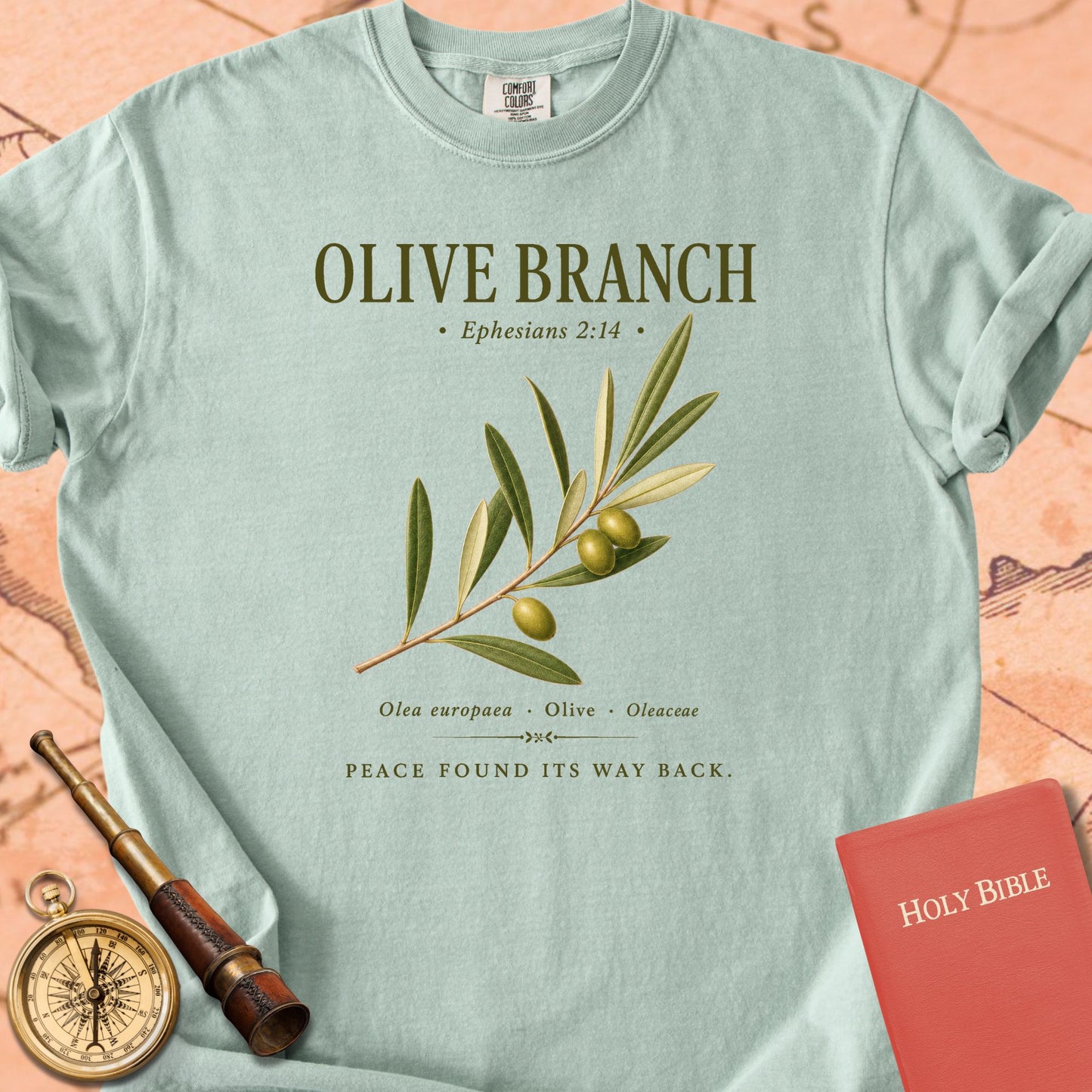 Olive Branch "Peace Found Its Way Back" | Ephesians 2:14 Premium T-shirt