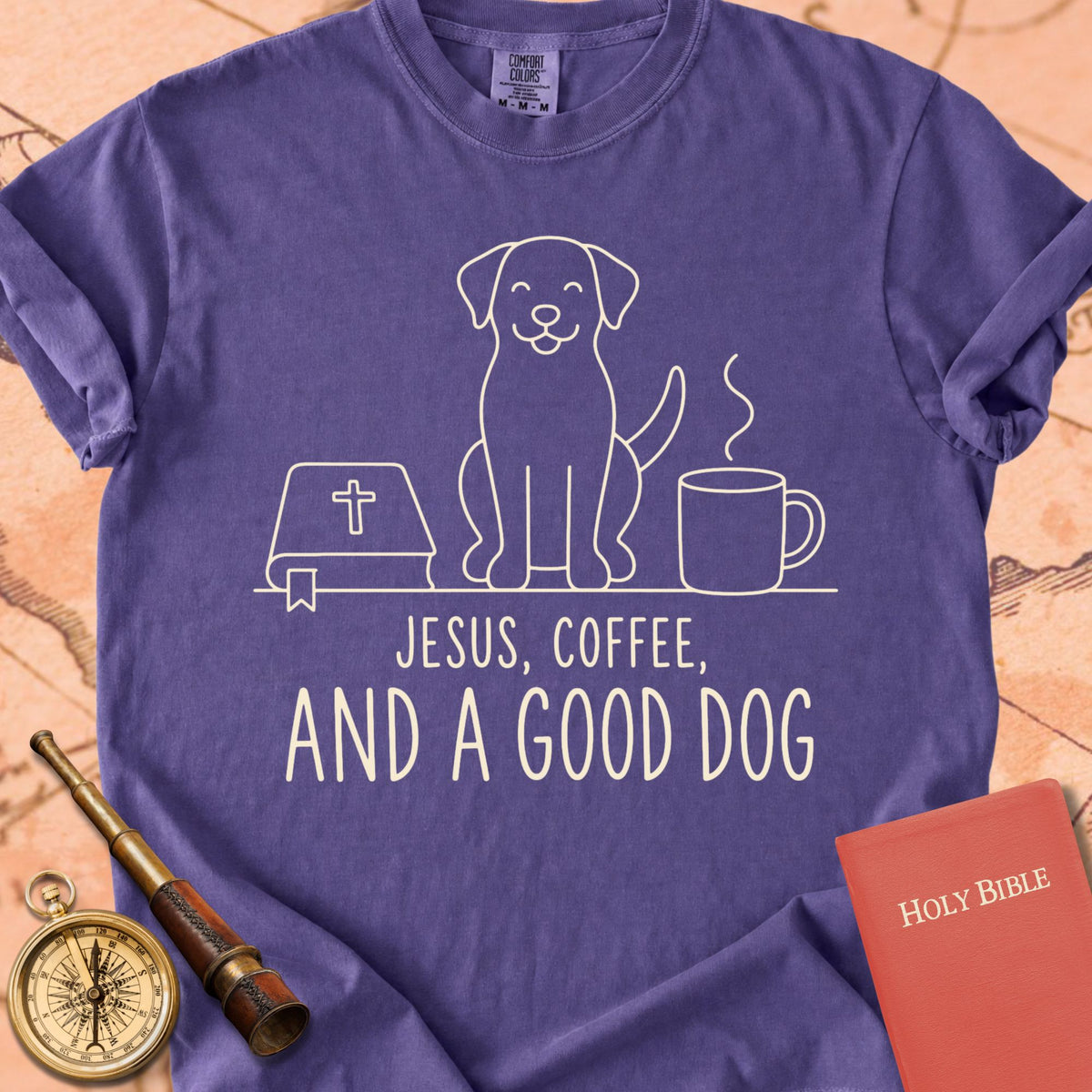 Jesus, Coffee and a Good Dog Premium T-shirt