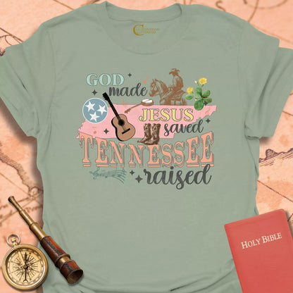 God Made Tennessee Raised T-Shirt