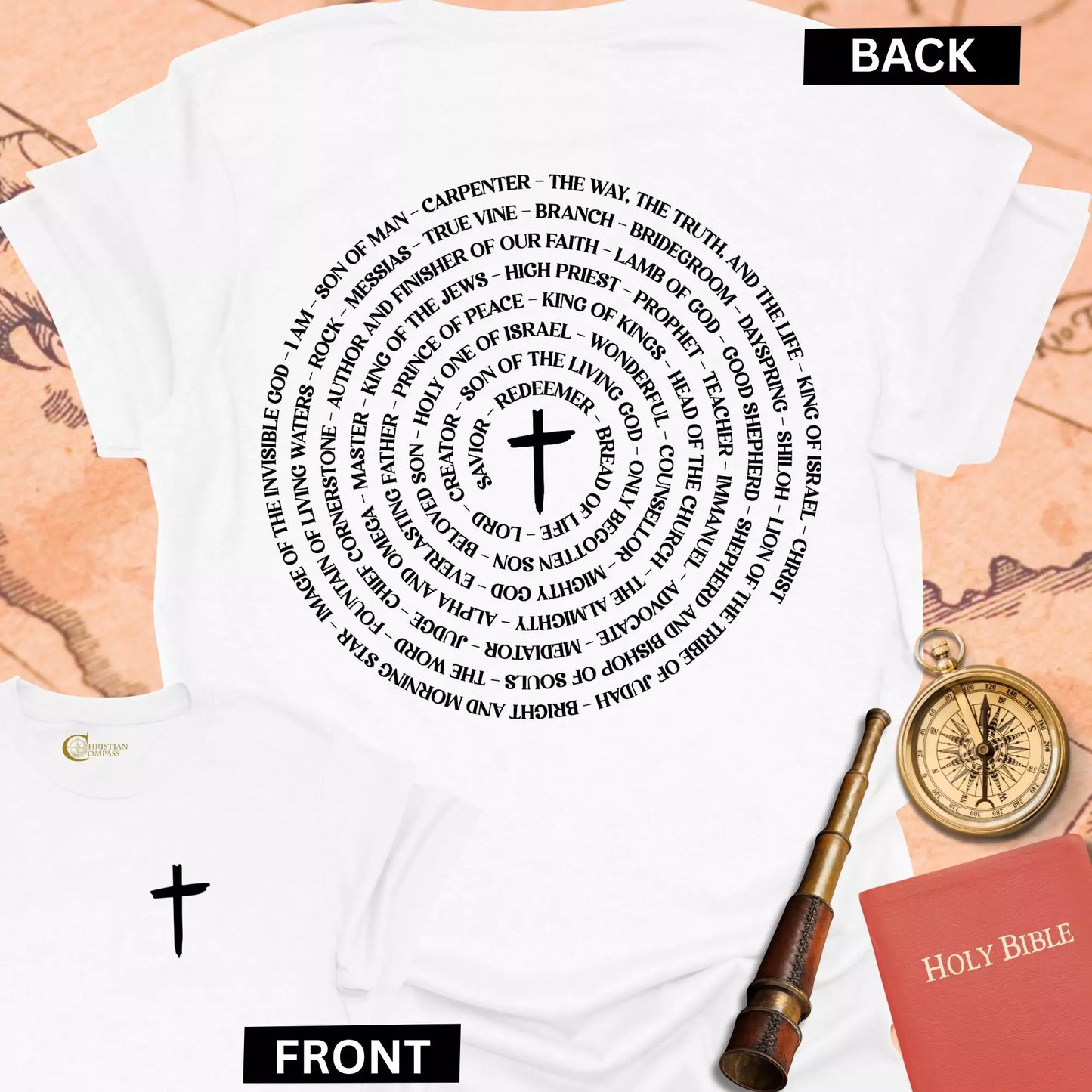 Names of Jesus (front & back) T-Shirt