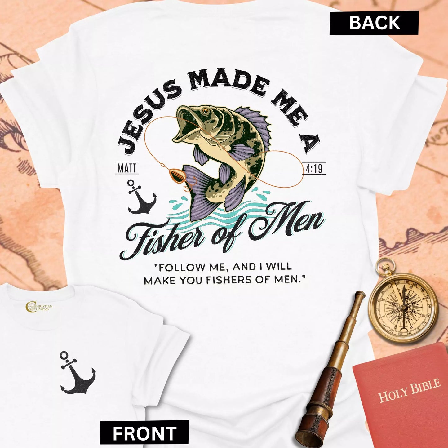 Fisher of Men (front & back) T-Shirt